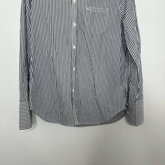 Alex Mill Navy and White standard Striped Shirt NWT Large - Picture 3 of 7